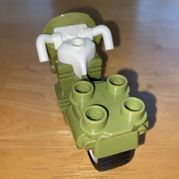 Lego Duplo ARMY GREEN MOTORCYCLE Motorbike Legoville City Harley Motor Cycle - Picture 3 of 6